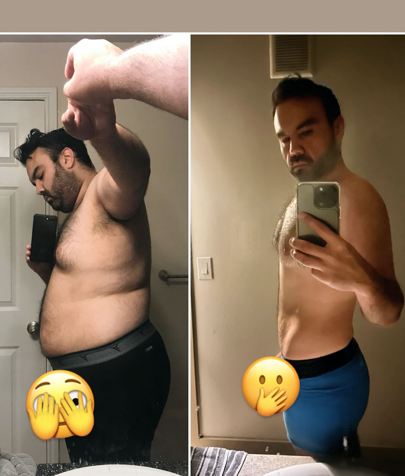 Original supplied composition with two mirror photos and emoji overlays