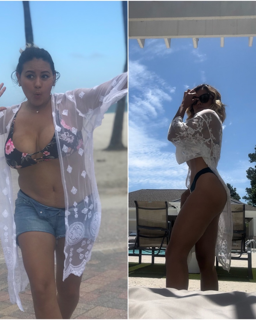 Two outdoor photos presented together in the original patient collage